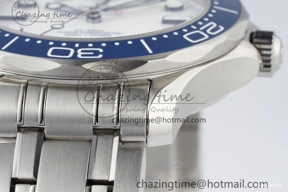 0428 Thermal Seamaster Diver 300M ZF 1:1 Best Edition Blue Ceramic White Dial on SS Bracelet A 7733